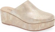 Cordani Camryn Shimmer Platform Wedge Mule