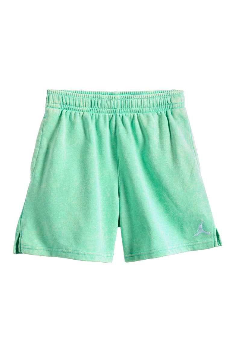 Kids' Brooklyn Fleece Acid Wash Sweat Shorts, Main, color, GREENGLOW