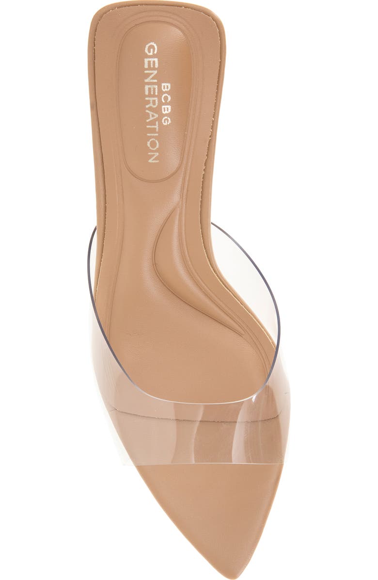 BCBGeneration Ipolo Pointed Toe Sandal, Alternate, color, Clear/ Tan