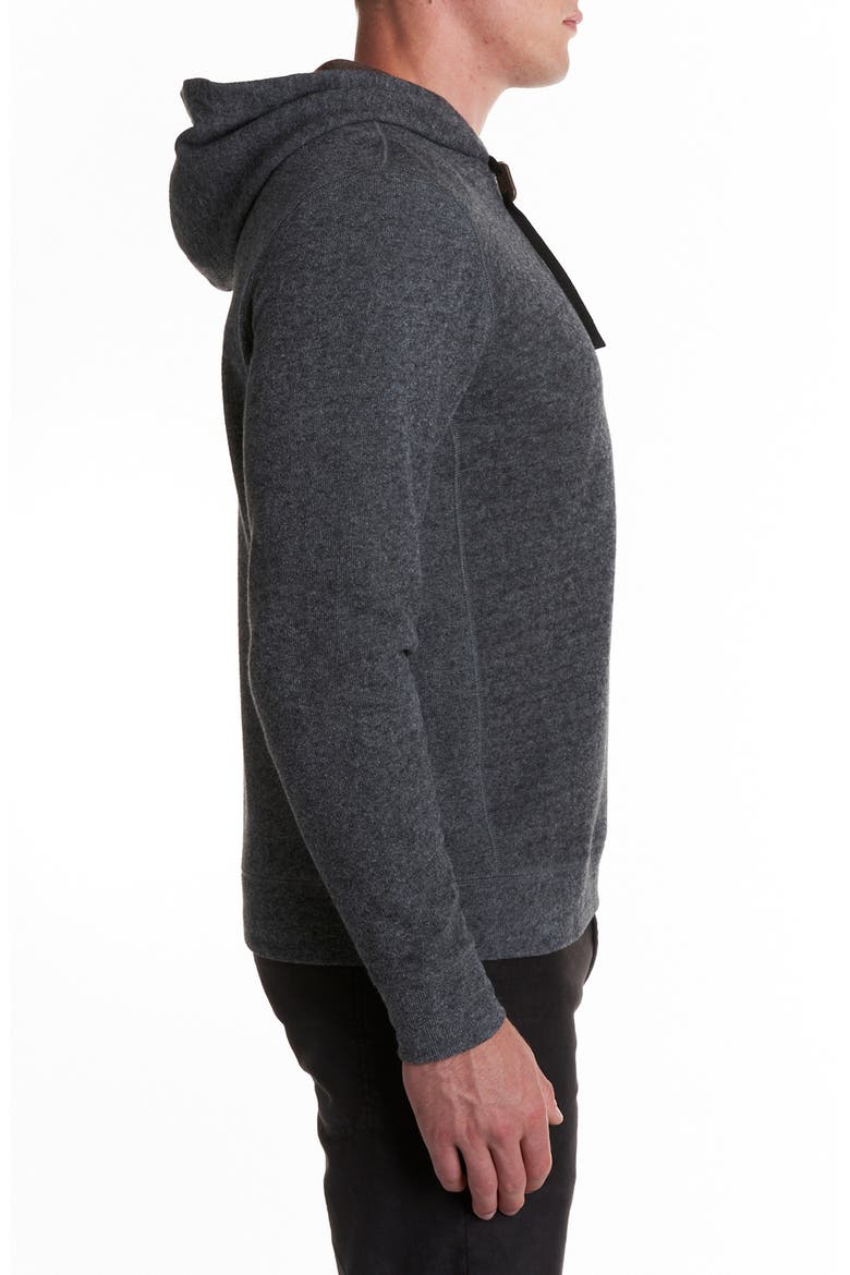 Cotton Blend Hoodie Sweatshirt, Alternate, color, BLACK