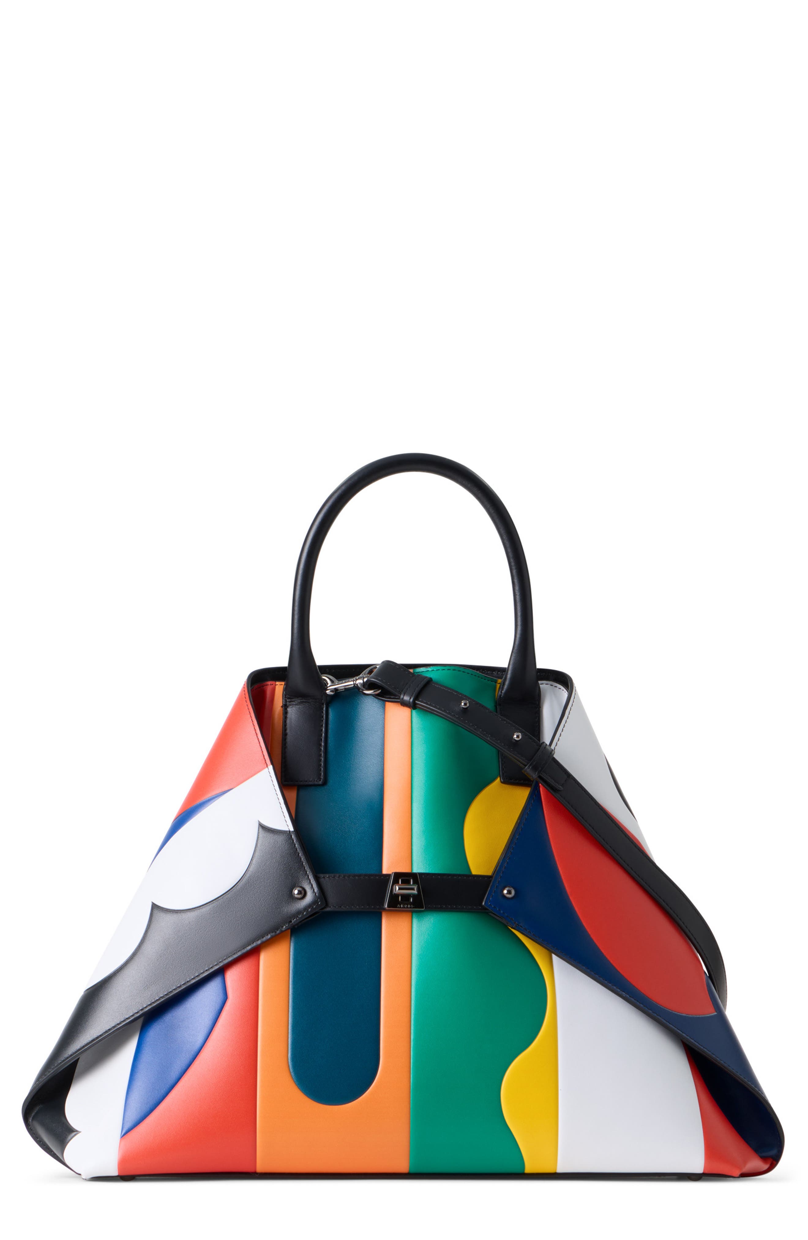 Akris Small Ai Leather Convertible Tote In Multi