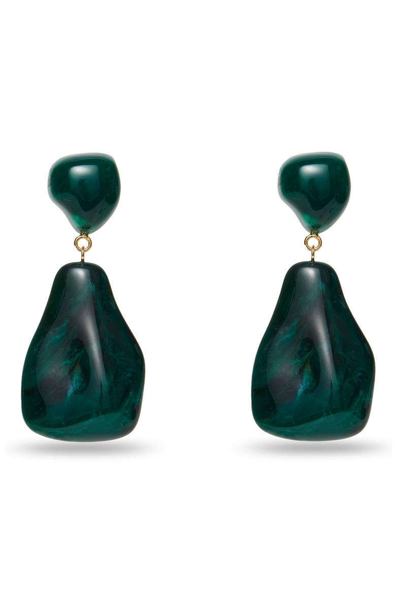 Wilma Drop Earrings, Main, color, PINE GREEN