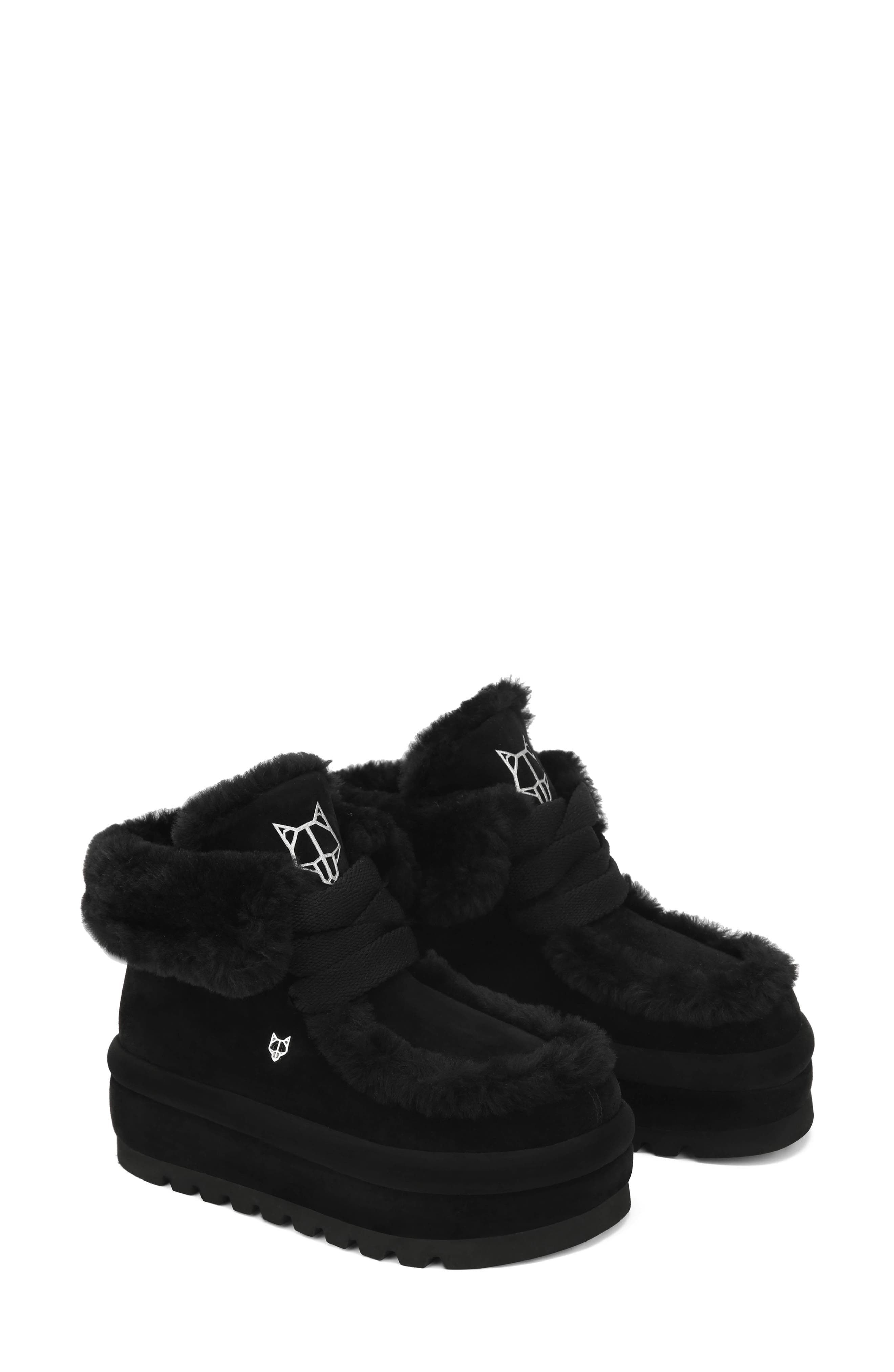 Bambi Black Suede/Shearling, Main, color, BLACK-SUEDE/SHEARLING