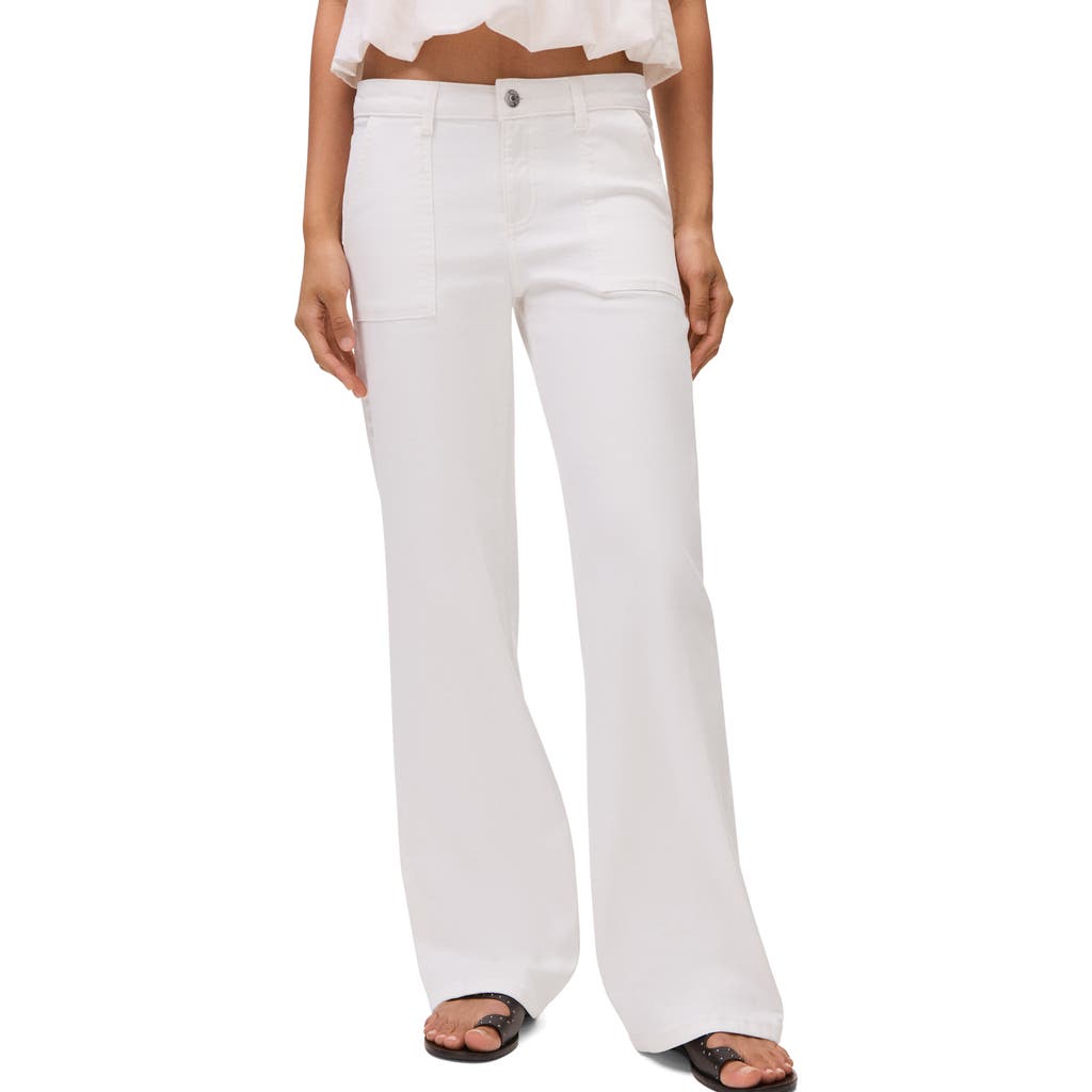 Mango Teen Star Embroidered Straight Leg Jeans In White