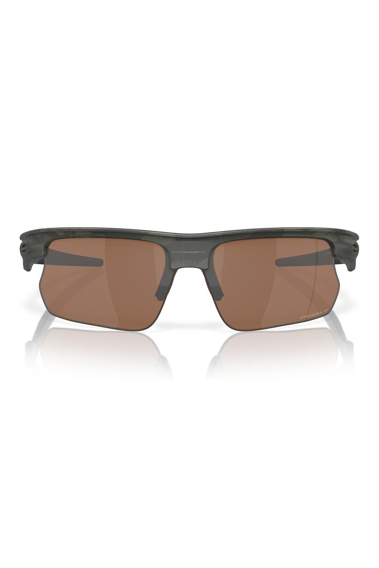 Bisphaera 68mm Prizm™ Gradient Oversize Polarized Rectangular Sunglasses, Main, color, OLIVE