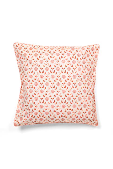 Seashell Blockprint Pillow - Cover Only
