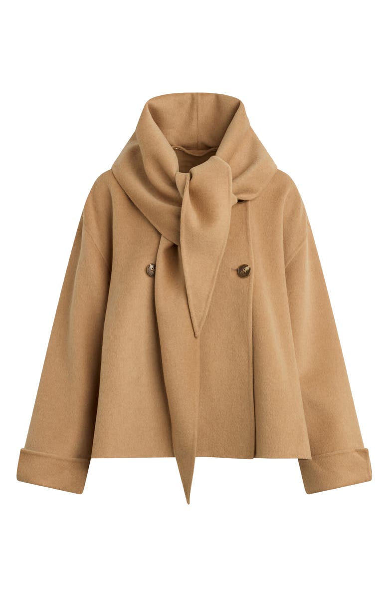 Favorite Daughter The Jamie Wool Blend Scarf Coat, Alternate, color, Camel