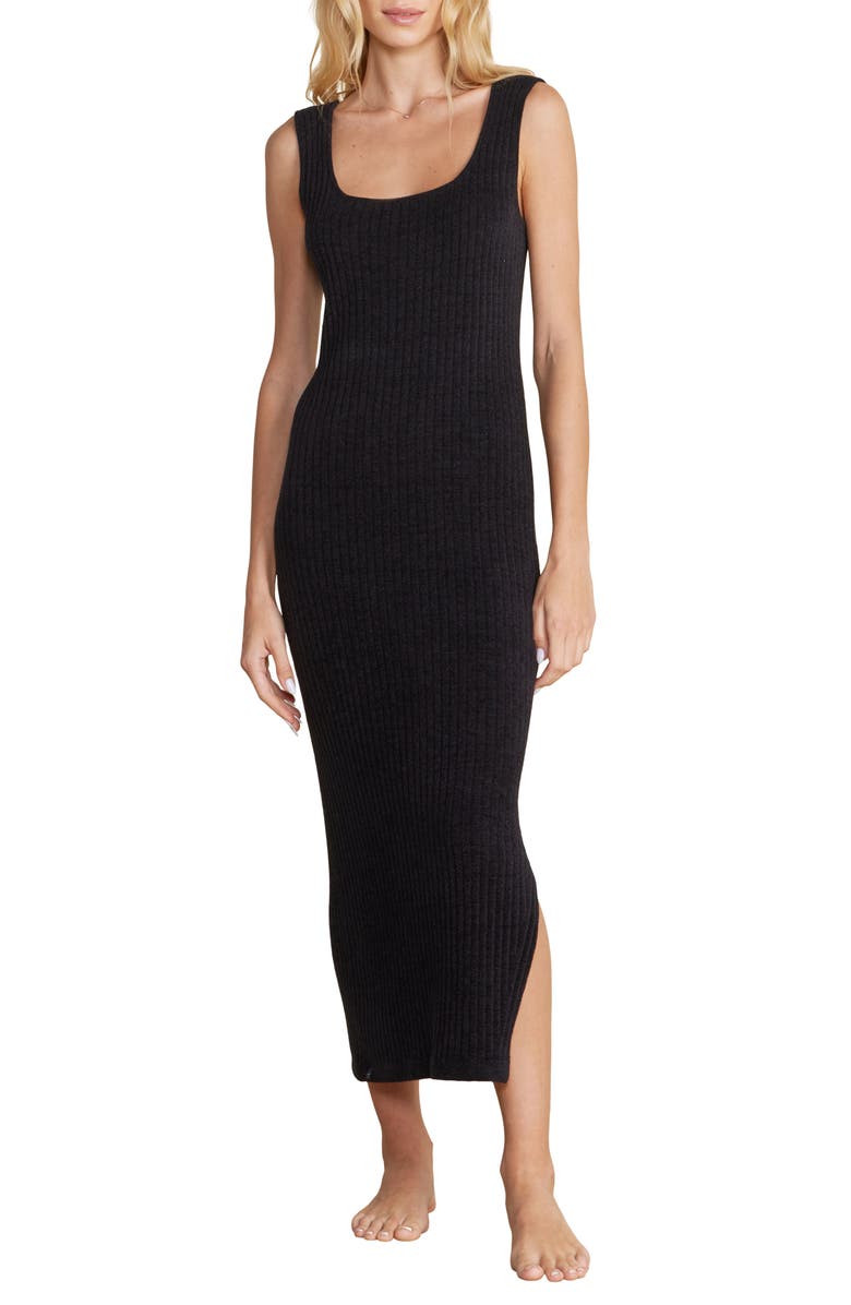 Barefoot Dreams<sup>®</sup> CozyChic<sup>®</sup> Ultra Lite<sup>®</sup> Rib Square Neck Midi Dress, Main, color,