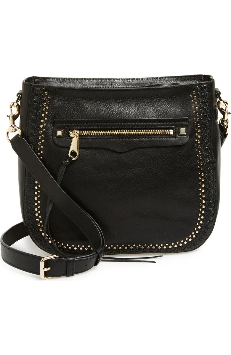 Rebecca Minkoff 'Regan Feed' Studded Bag, Main, color,