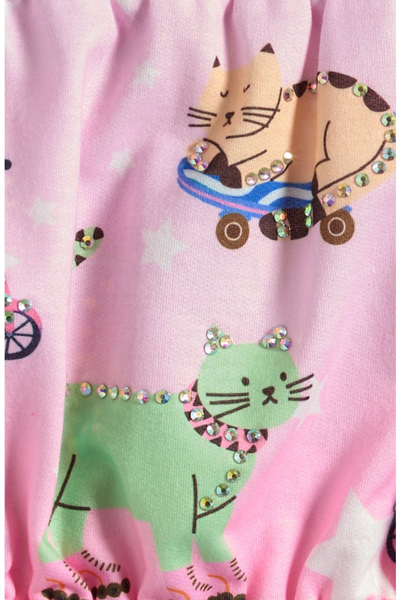 Kids' Dogs & Cats Print Romper, Alternate, color, PINK