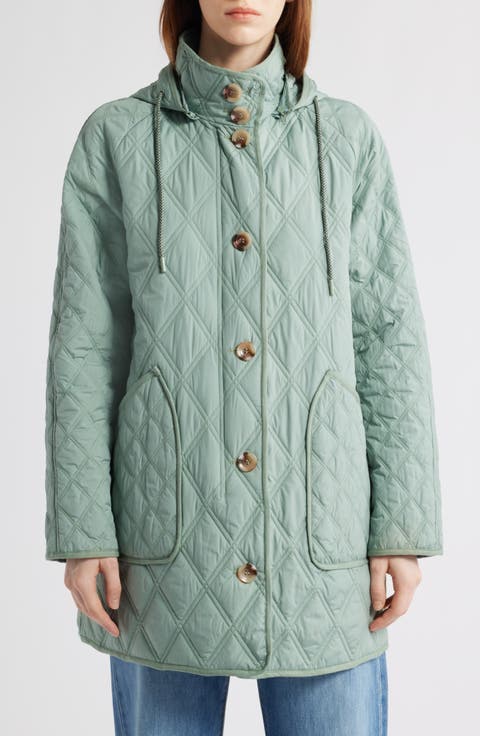 Diamond Quilted Hooded Liner Jacket