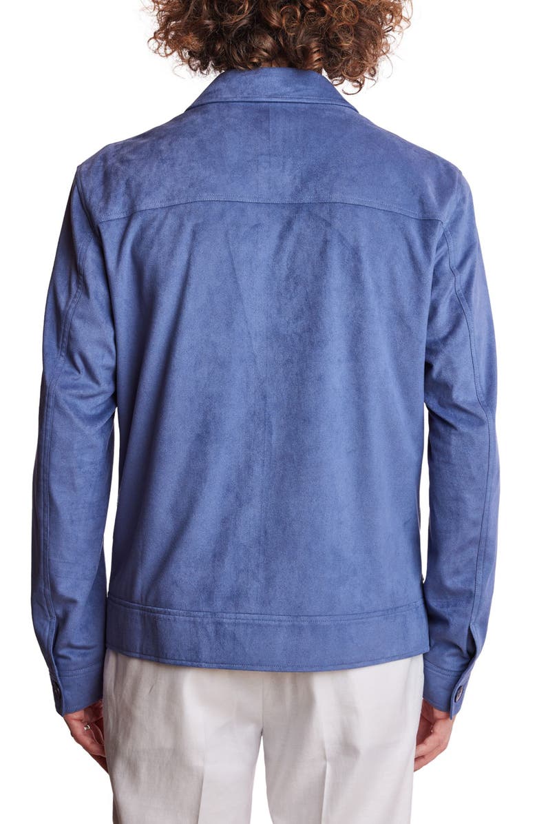 PAISLEY & GRAY Milo Faux Suede Jacket, Main, color, Soft Blue Micro Suede