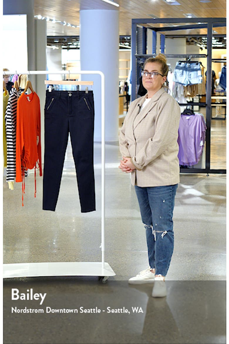 Ellie High Waist Zip Pocket Ankle Skinny Jeans video