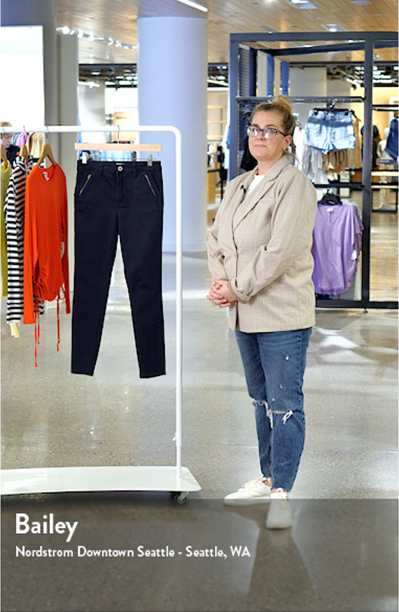 Ellie High Waist Zip Pocket Ankle Skinny Jeans, sales video thumbnail