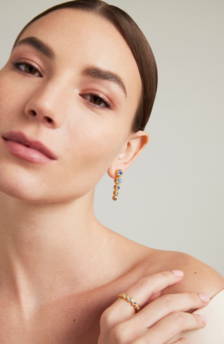 Dean Davidson Signature Statement Drop Earrings, Alternate, color, Yellow Gold/ Moonstone