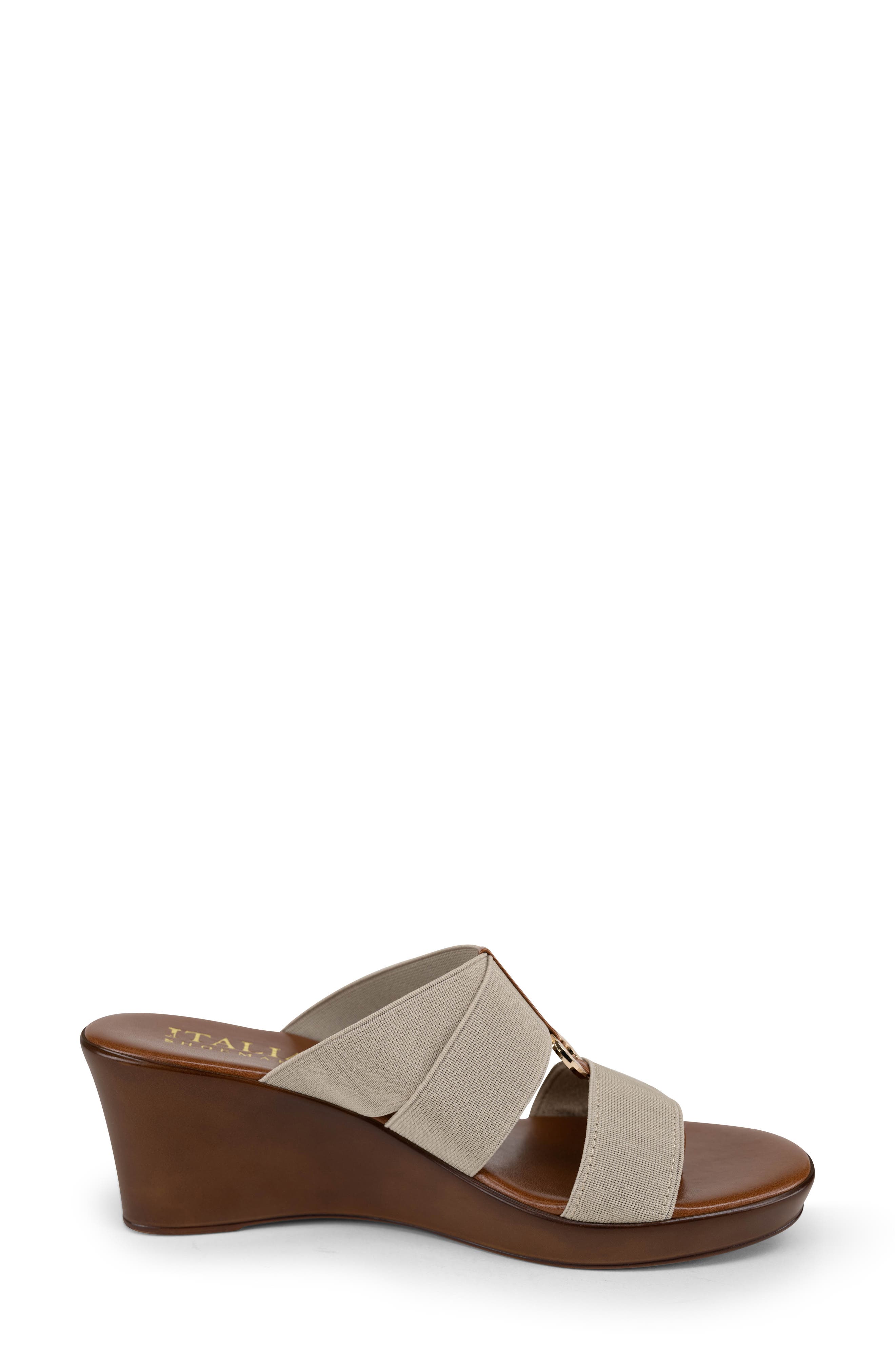 ITALIAN SHOEMAKERS Celsi Wedge Slide Sandal, Alternate, color, Taupe
