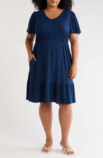 Flutter Sleeve Knit Dress