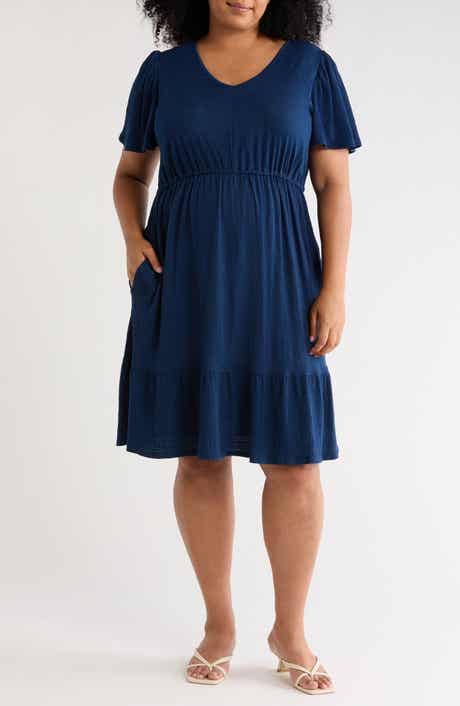 Flutter Sleeve Knit Dress