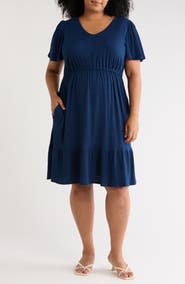 MAX STUDIO Flutter Sleeve Knit Dress