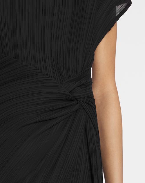 Lanvin Twist-detailing Midi Dress In Black