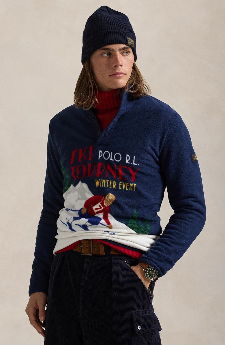 Polo Ralph Lauren Skier Brushed Fleece Pullover, Alternate, color, 