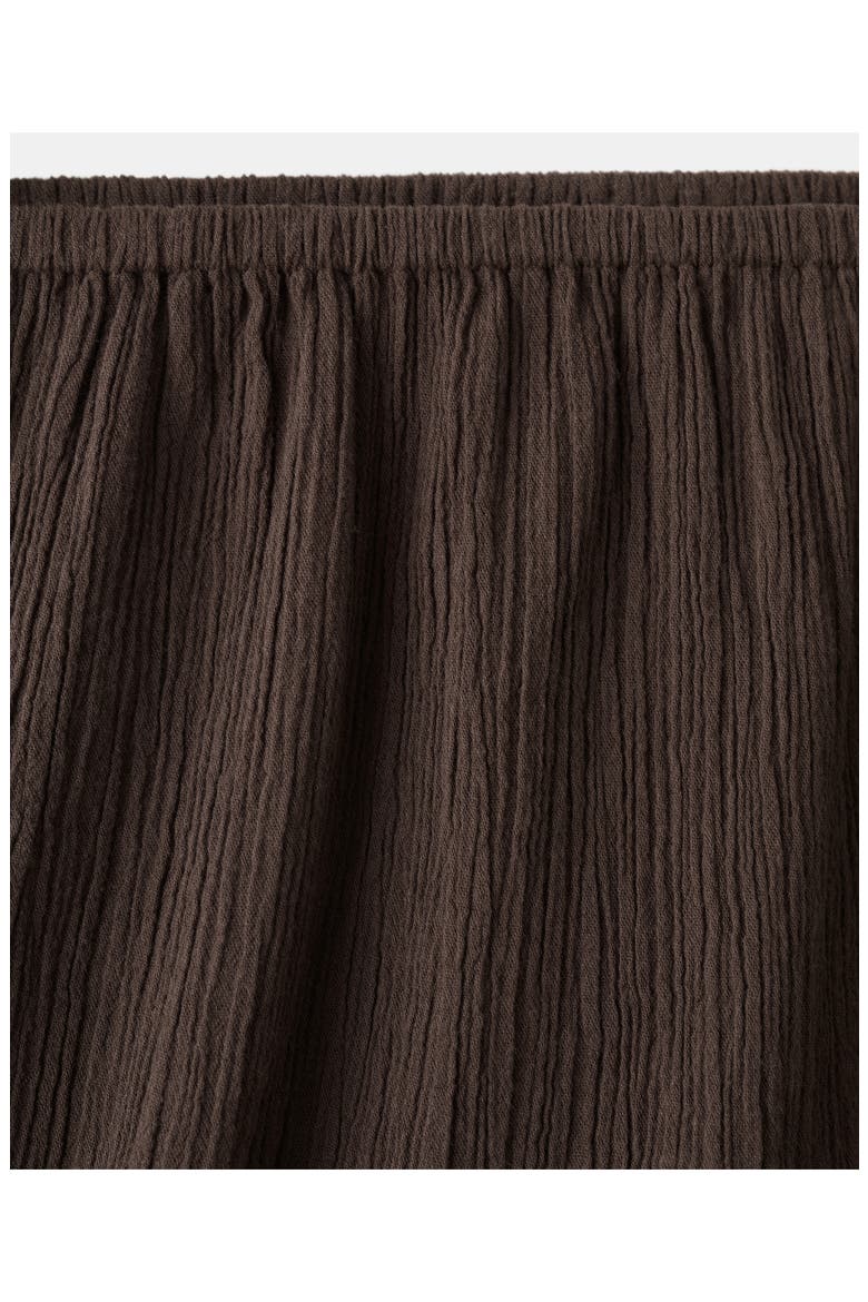 Flowy Cotton Gauze Shorts, Alternate, color, CHOCOLATE