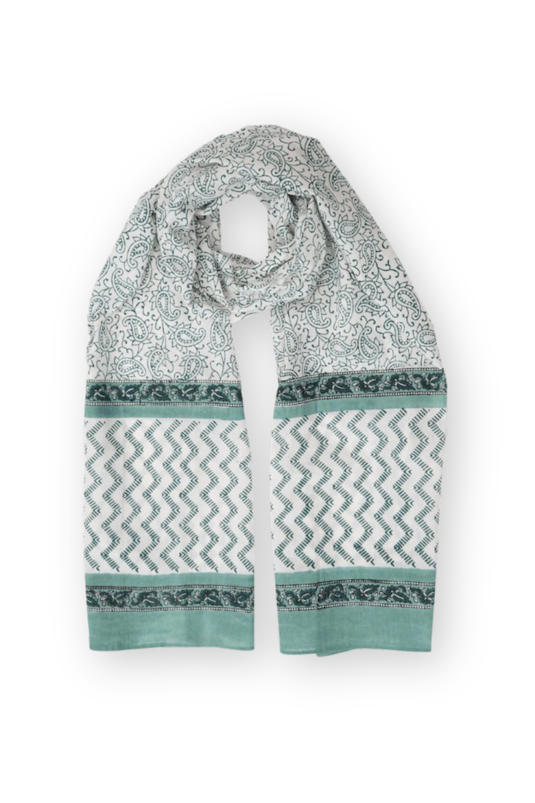 Mint Paisley Scarf, Main, color, Mint