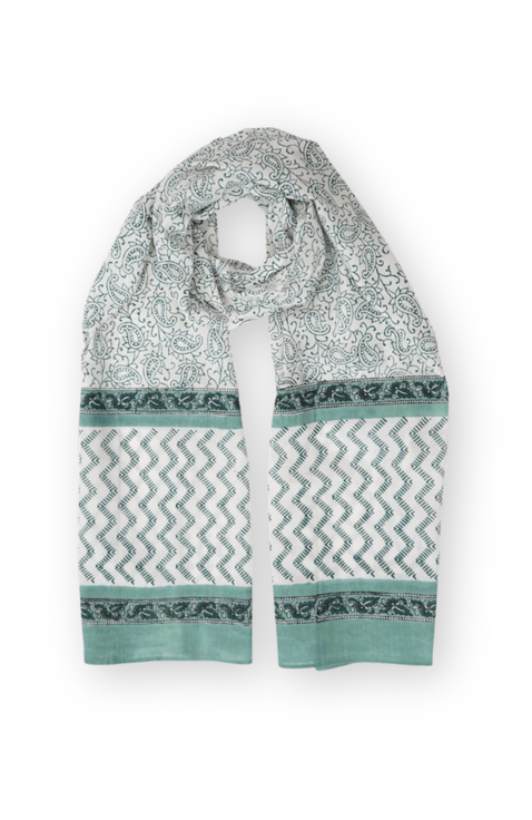 Mint Paisley Scarf