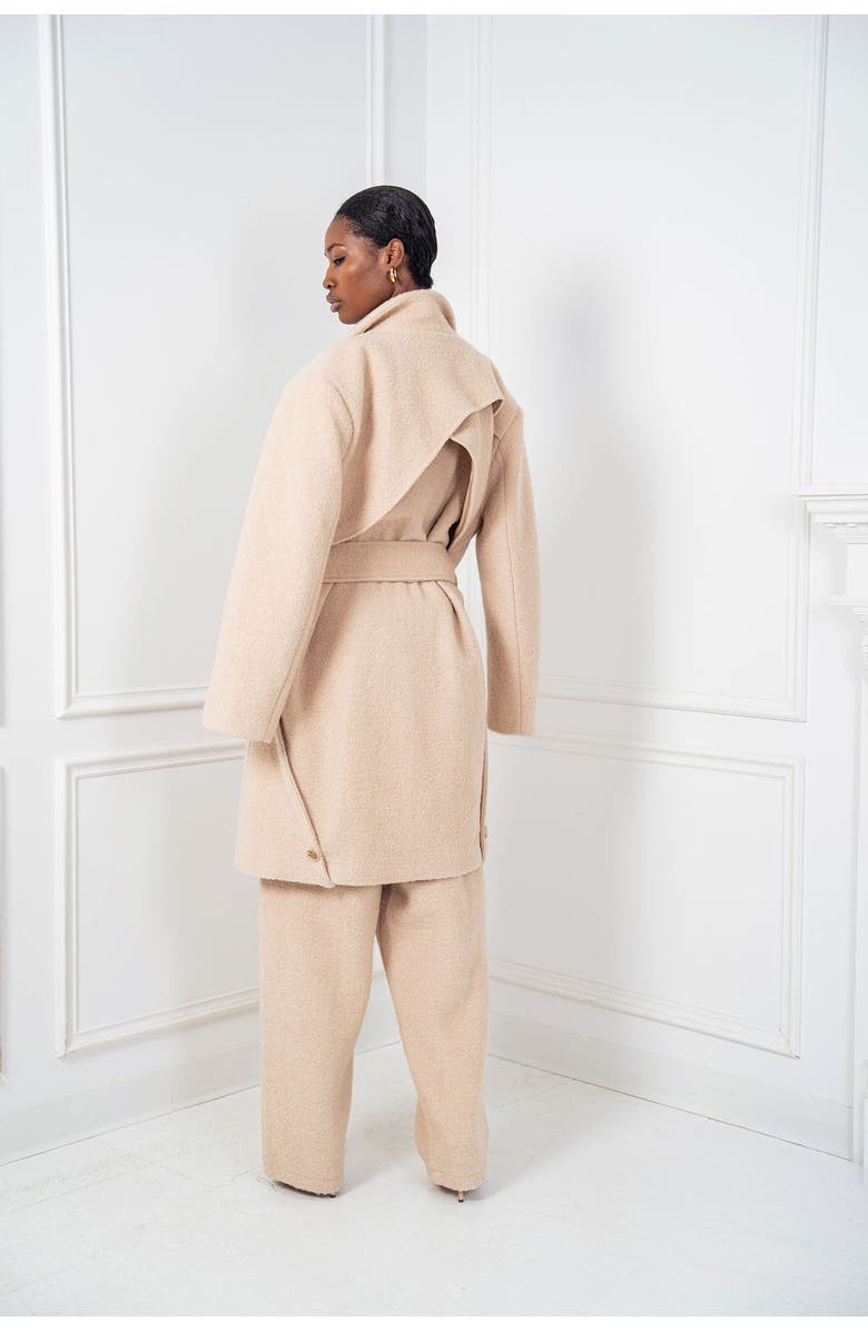 Chuks Collins Robert De Niro High Class Coat & Pant Set, Alternate, color, Neutral
