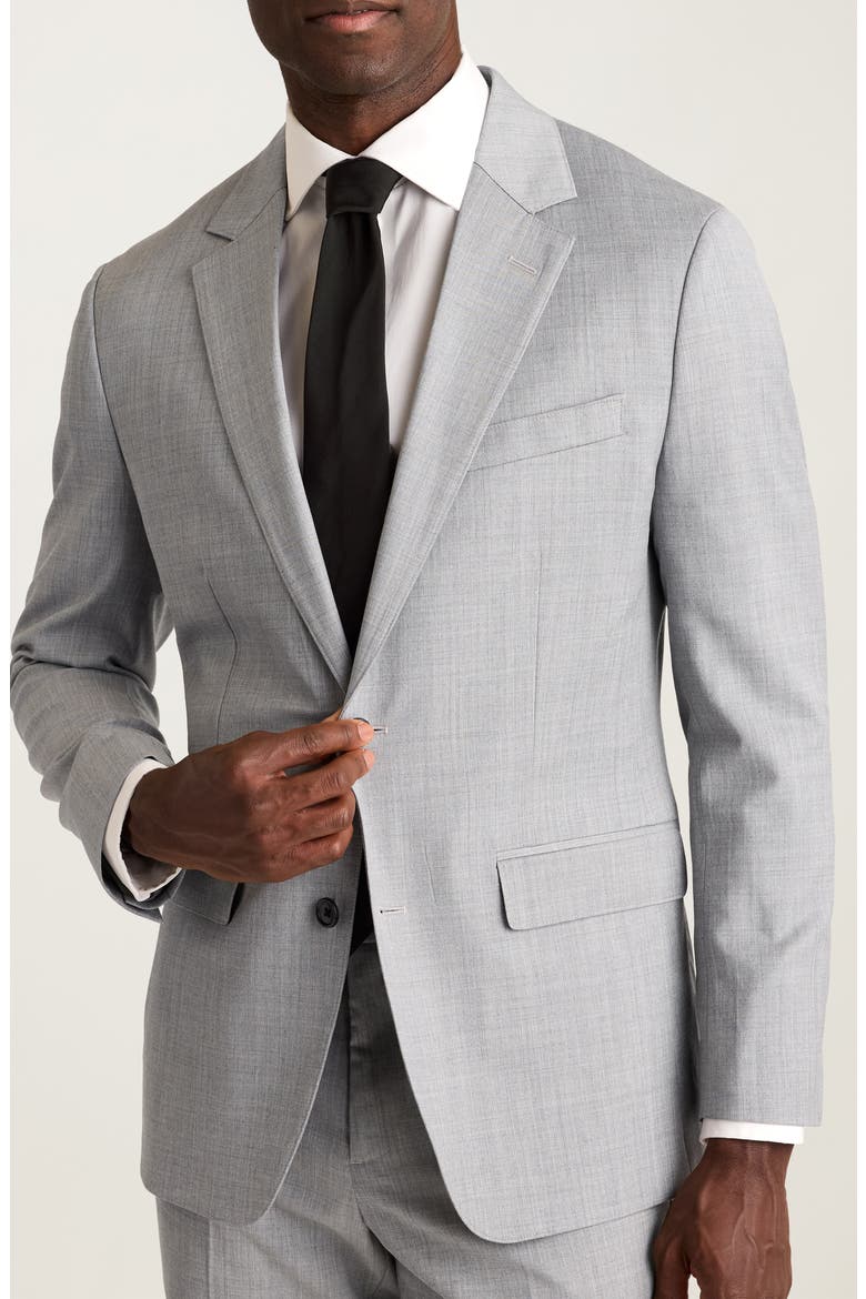 Jetsetter Slim Fit Stretch Wool Blazer, Alternate, color, LIGHT GREY