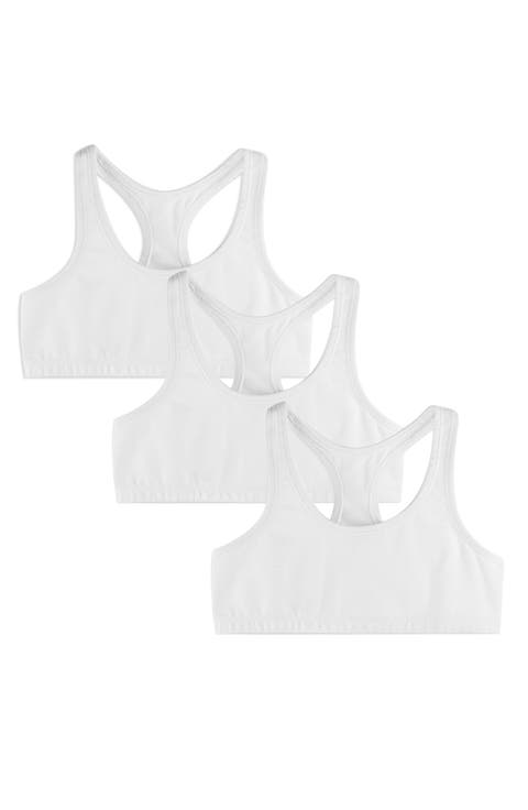 Organic Cotton Girls Sports Bras 3-pk