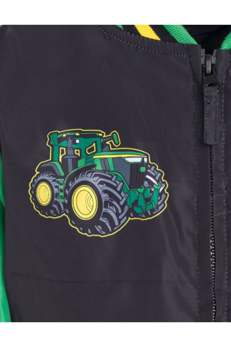 Varsity Bomber Jacket, Alternate, color, Green and Black