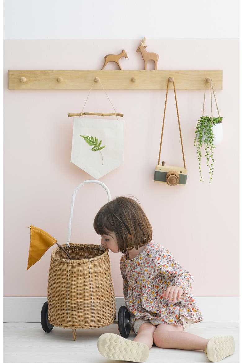 Olli Ella Luggy Natural Rattan Wheeled Basket | Nordstrom