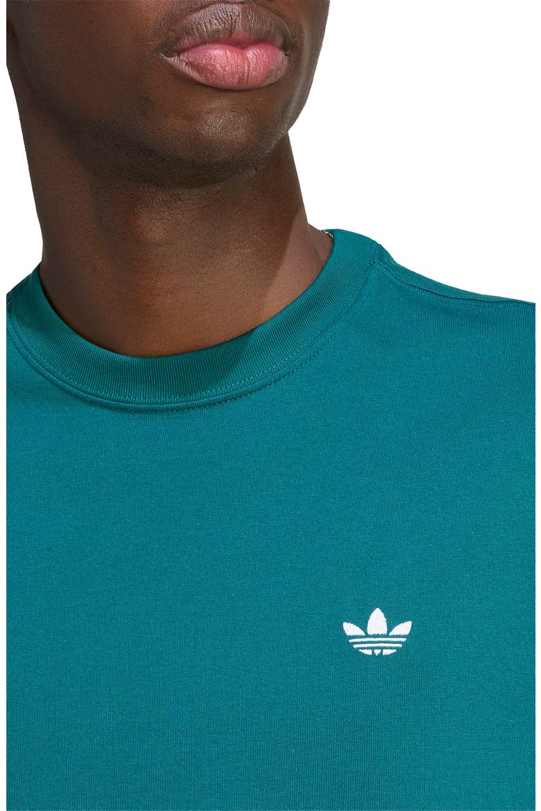 Trefoil Essentials Cotton T-Shirt, Alternate, color, RICH GREEN