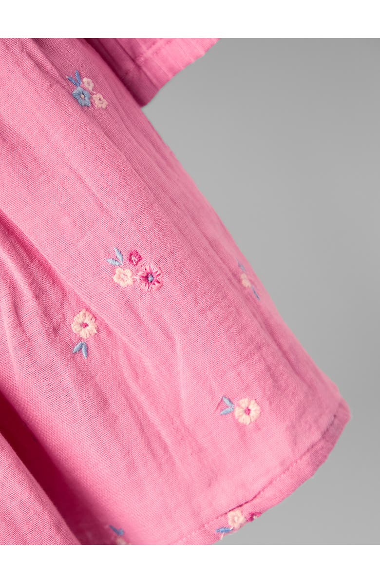JOJO MAMAN BEBE Kids' Floral Embroidered Long Sleeve Cotton Dress, Alternate, color, Pink