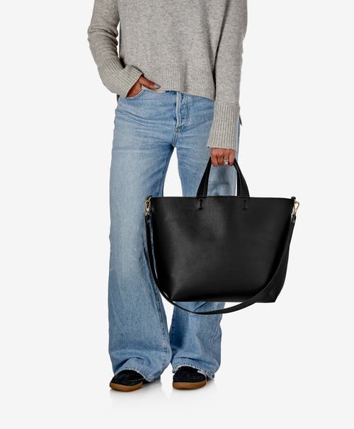 Gigi New York Austin Leather Tote Bag In Black