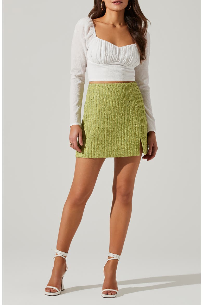 Long Sleeve Sweetheart Neck Crop Top, Alternate, color, WHITE