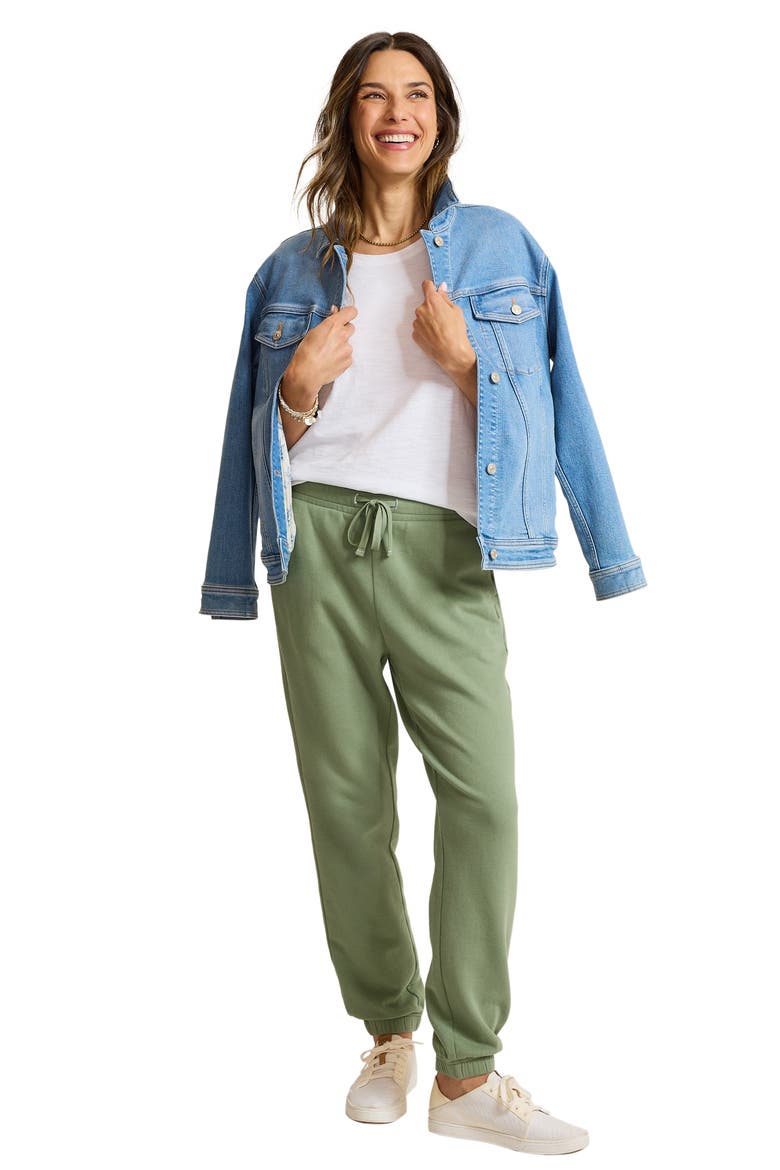 Marina Del Mar Cotton Joggers, Alternate, color, DUSTY SAGE