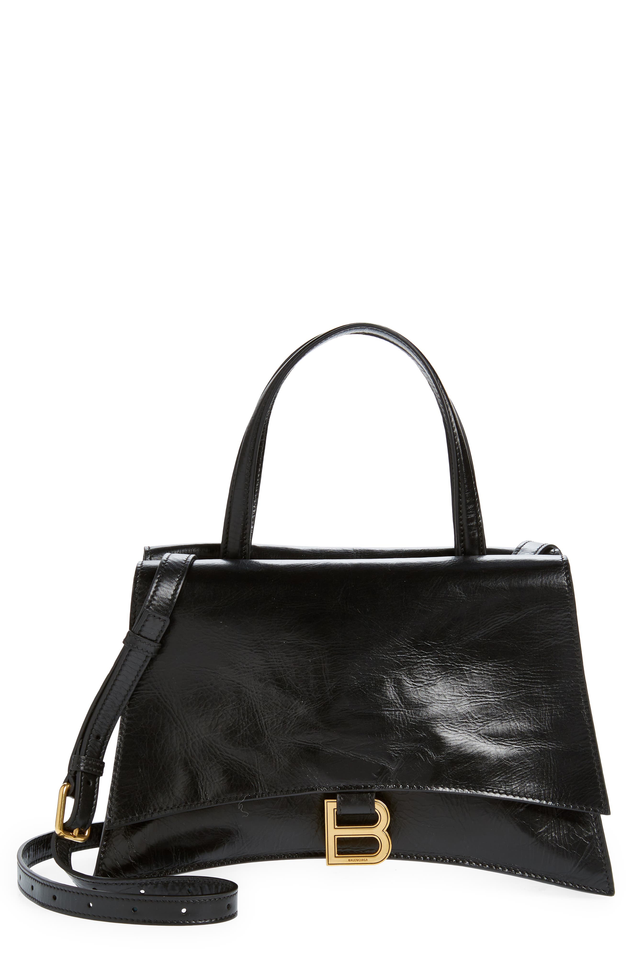 Balenciaga Crush on You Crushed Leather Shoulder Bag, Main, color, 