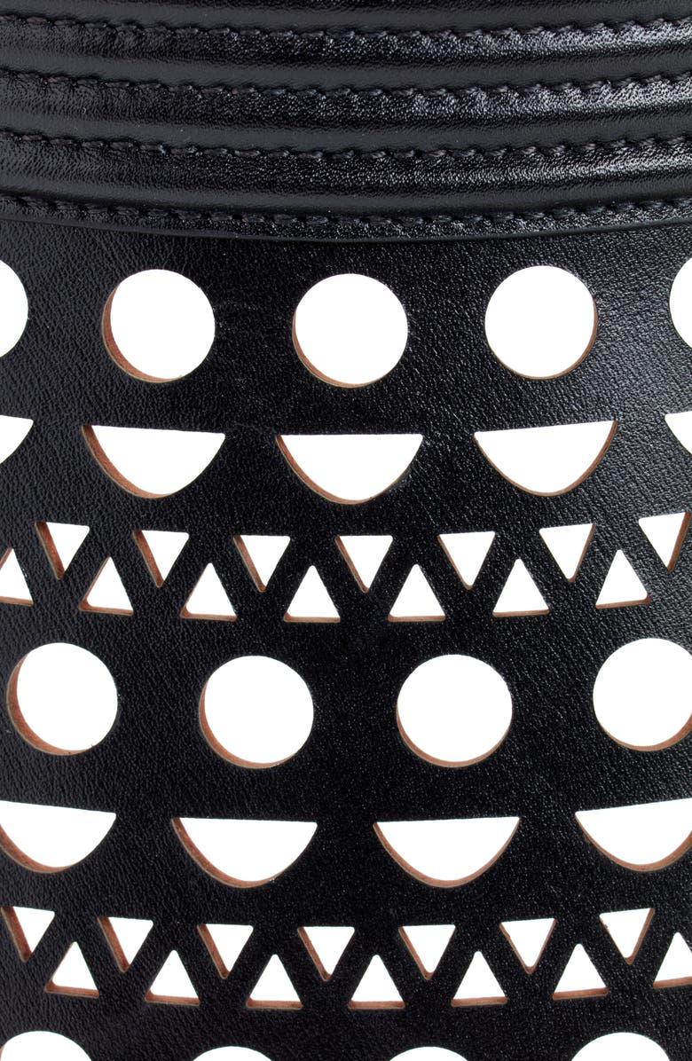 Alaïa Calfskin Leather Corset Belt, Alternate, color, 