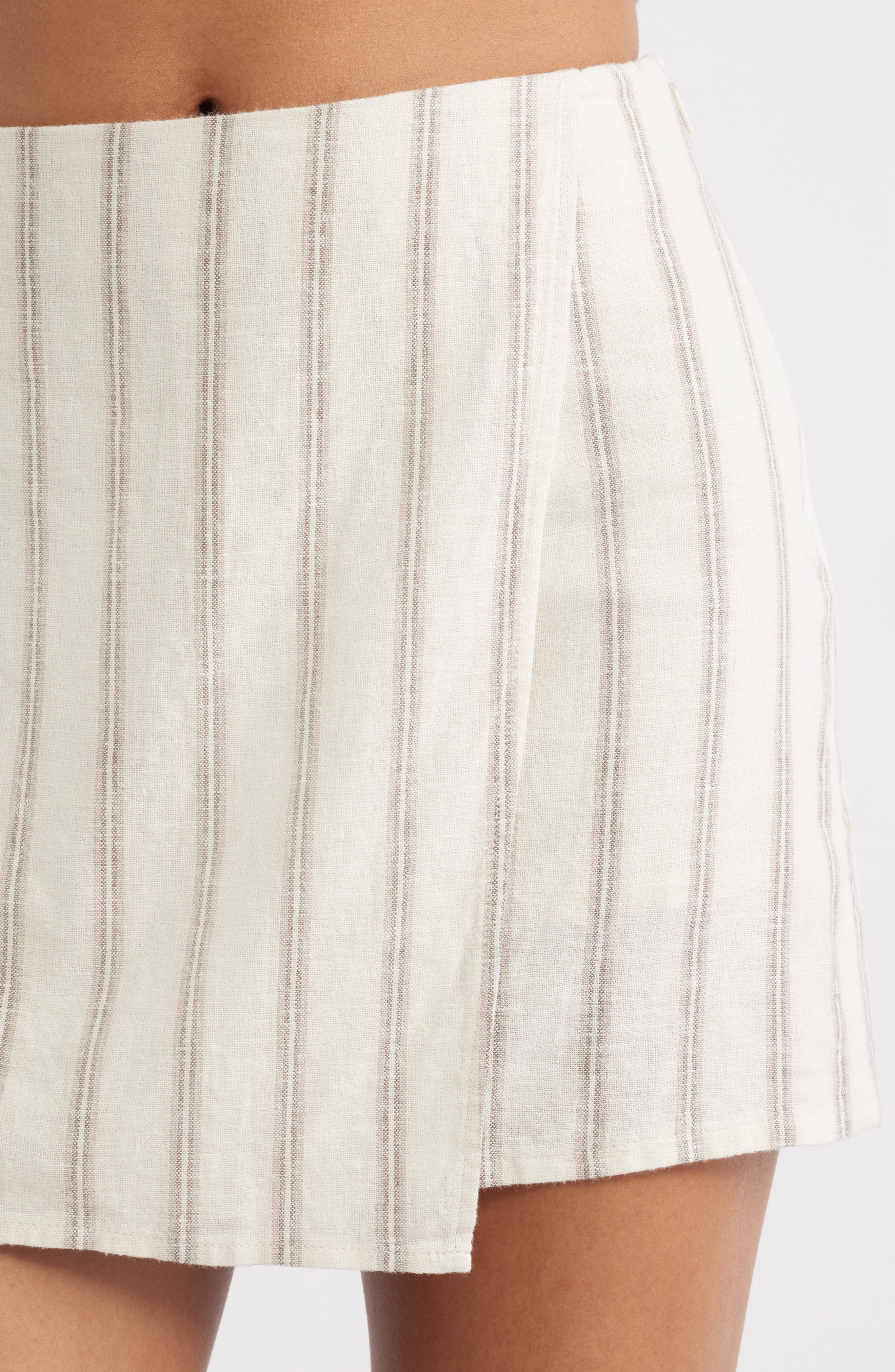 Женские Open Edit Linen Blend Skirt — фото 5