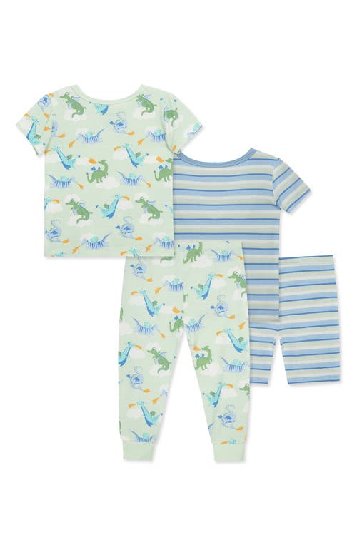 Shop Little Me 4-piece Pajamas Set In Green/blue Multi