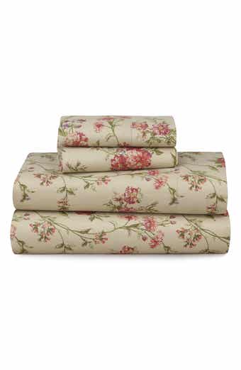AZORES HOME Dollhouse Floral Cotton Flannel Sheet Set