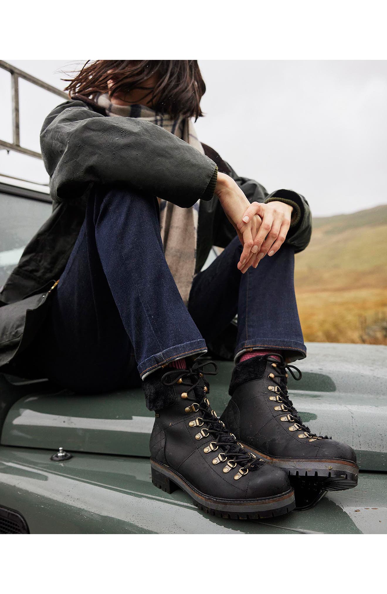 Barbour Holly Faux Fur Lined Boot, Alternate, color, 