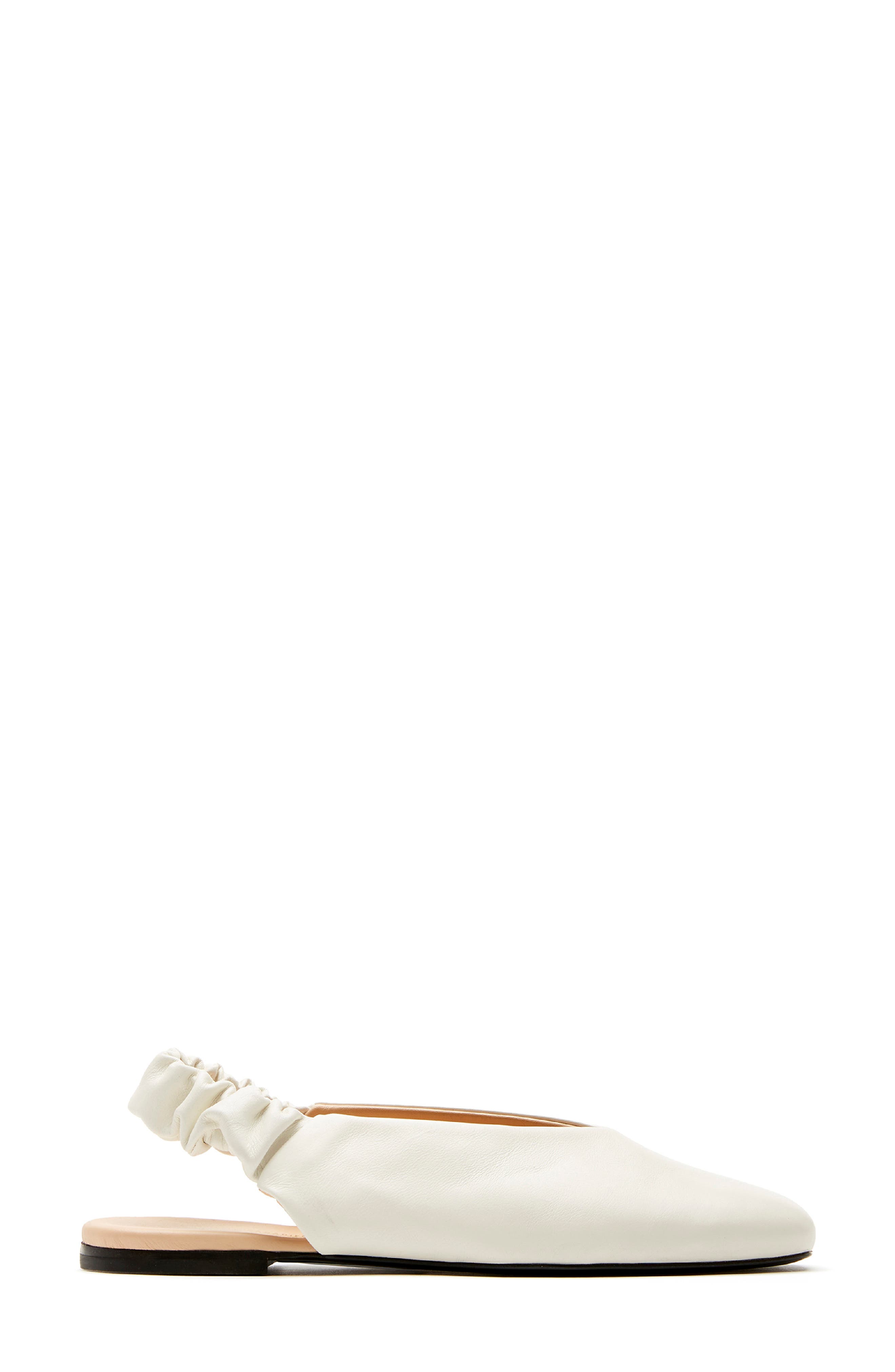 Glenn City Dry™ Waterproof Slingback Flat, Alternate, color, MILK LEATHER