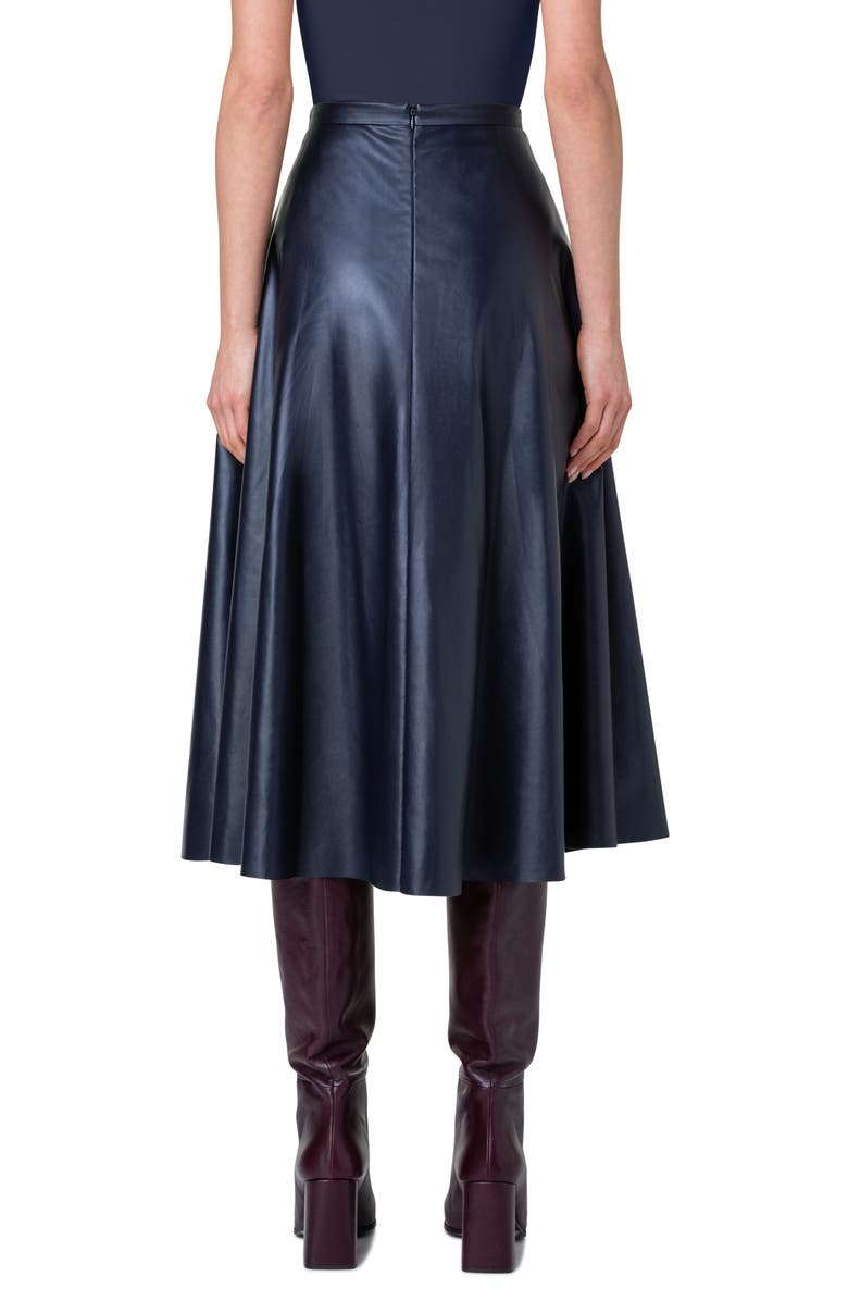 Akris punto Faux Leather Skirt, Alternate, color,