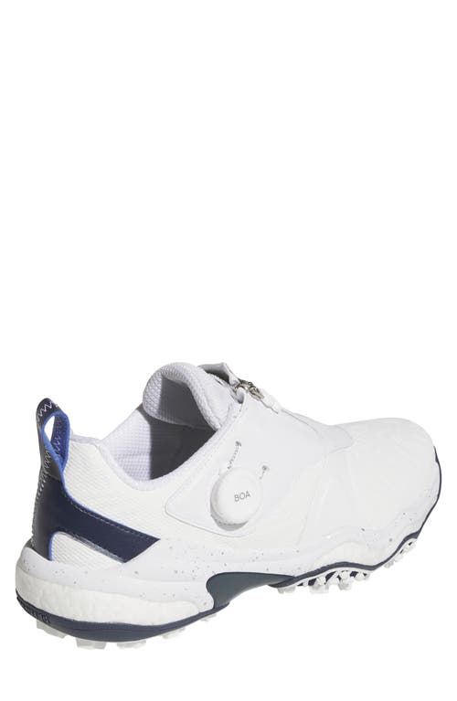 Adidas Originals Adidas Codechaos Boa 25 Waterproof Spikeless Golf Shoe In White/silver/collegiate Navy