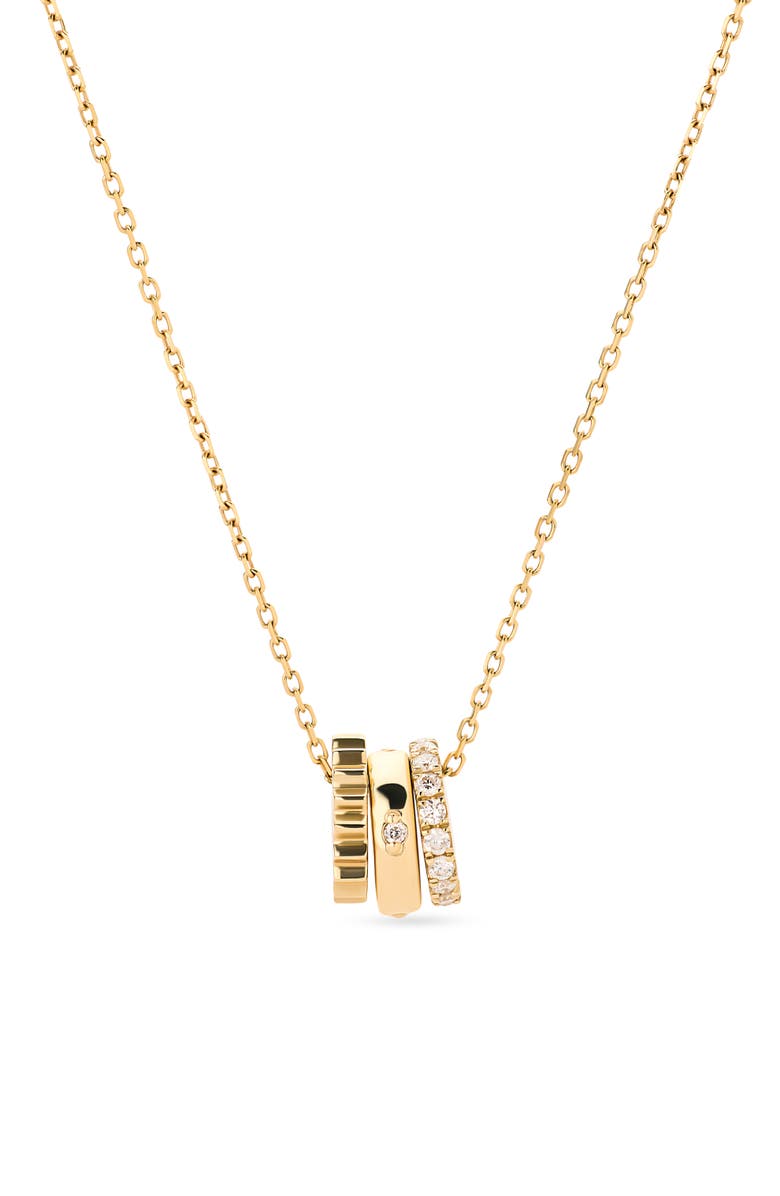 Ana Luisa Solid Yellow Gold - Diamond Zeno Charm Necklace, Main, color, Gold