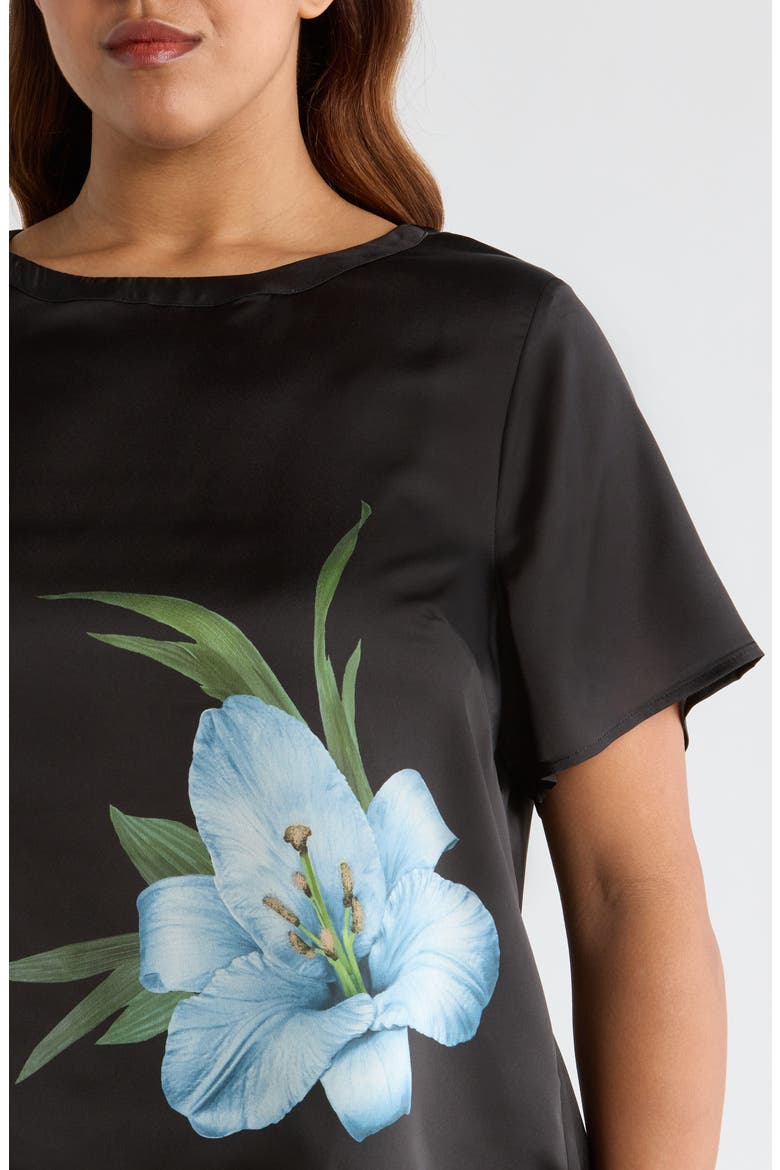 Placed Floral Satin Top, Alternate, color, SKY