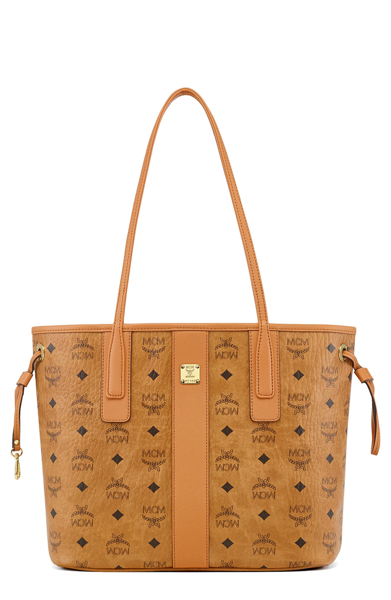 Small Reversible Liz Shopper in Visetos, Main, color, COGNAC